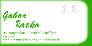 gabor ratko business card